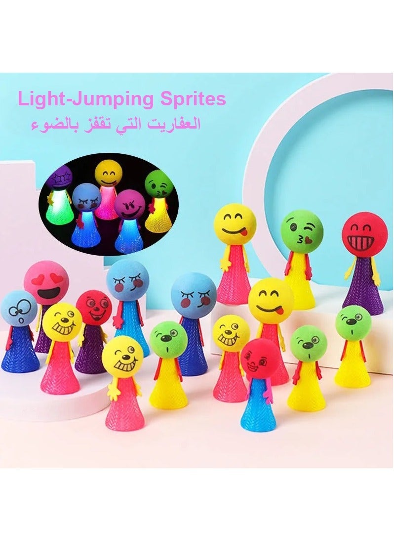 20 Pieces Jumping Gifts Spring Launcher Jumping Doll, Light Up Jumping Spring Launchers With Flashing LED, Pop Up To 4 Feet High, Kids Jumping Toys, Children's Birthday Gifts, Party Gifts For Boys And Girls (Random Color) - Image 2